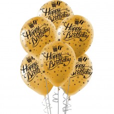 Altın Happy Birthday Balon