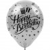 Gümüş Happy Birthday Balon